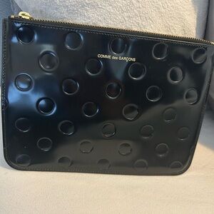 Comme des Garçons Black Embossed Clutch